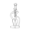 Het genot van de recycler: glazen bong van 8,4 inch met gebogen buis en diffuse downstem, vrouwelijk gewricht van 14 mm