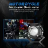 Motorcycle LED Laser Spotlights Lighting Fog Lamp White Yellow Dual Color Hi/Low Beam Led Auxiliary Driving Spotlight Work Lamps 12V Headlight
