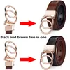 Cinture Beltox Donna Cintura reversibile in pelle 2 in 1 Anelli ruotati Fibbia dorata 3,4 cm di larghezzaBelts Fier22