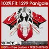 Corpo OEM per DUCATI Panigale 959 1299 S R 959R 1299R 15-18 Carrozzeria 140No.7 959-1299 959S 1299S 15 16 17 18 Telaio 2015 2016 2017 2018 Stampo ad iniezione Carenatura rosso bianco blk