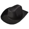 Bérets Couleurs massives légères chapeaux fedora pour femmes hommes de cowboy de tissu épais avec bord rasé jazz western sent hatsberets