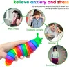 Nouveau Fidget Toy Slug Articulé Flexible 3D Slug Fidget Décompression Jouet Tous Les Âges Soulagement Anti-Anxiété Jouets Sensoriels pour Enfants Adultes