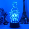 Luzes noturnas Anime High School DXD Figura Lâmpada Rias Gremory Manga Setup Sala de aniversário Decoração Cute RGB 3D LEV