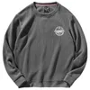 American rétro Terry Terry Sweats à capuche Pure Coton Pure Lave Vieux Pull à col rond Tricoté Sweat-shirts occasionnels à manches longues 220325