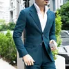 2022 nouveau Style Slim Fit hommes costume pour mariage fumer Gentleman jaune costume hommes 2 ensemble élégant vert blanc costume robe homme coréen