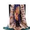 90 90cm Silk Scarf Women Print Hair Neck Square Office Ladies Shawl Bandanna Muslim Hijab Handkerchief Muffler Foulard Female