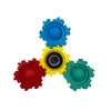 Bouwsteen Fidget Spinner Toys Push Bubble Sensory Stress verlicht Autism Spinner Christmas Toy