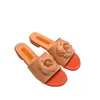 Slippers For Woman Flower Flat Sandals Beach Shoes Designer Luxury Rubber Fashion Flip Flops orange Womens Retro Mules Loafers Leather Ladies Mules 2022 White