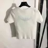 T-shirts femininas de marca, tricôs de lã, cardigãs, camisa, shorts femininos, suéteres com capuz, tops finos, t-shirts de manga curta enfeitadas com diamantes para o verão Tecnologia