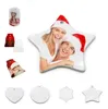 Sublimatie blanco keramische hangers kerst Halloween verjaardagsfeestje voorkeur cadeaus decoraties warmteoverdracht diy printen keramiek ornament 9 stijlen