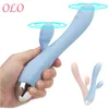 Toy jouet jouet masseur 10 Dildo Vibratrice de lapin Toys pour femmes Masturator Dual Motor G-spot clitoris stimulateur CXOL