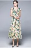 Casual Dresses 2022 Latest Spring And Autumn Fashion Show Retro Print Sexy V-Neck Lotus Leaf Edge Waist For Thin Elegant Temperament Holida