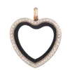 Colares pendentes 1pc Crystal Heart Love Glass Memória flutuante para mulheres Po Relicario Jóias de presente fabrica