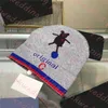 Designer Print Beanie Cap Thin Wool Skull Caps Femmes Hommes Tricoté Chapeaux Casual Lettre Bonnets Chapeaux