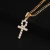 Chains Men Women Hip Hop Cross Pendant Necklace With Cuban Link Chain Iced Out Bling Necklaces HipHop JewelryChains