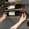 Deouny Wine Rack Wall 창조적 인 휴대용 빨간 유리 병 홀더 스탠드 금속 아이언 바 액세서리 크리스마스 홈 220509