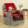 Chair Covers Christmas Sofa Cover 3D Digital Printed Slipcovers Santa Claus Couch For Living Room 1/2/3 Seater Armchair Protector