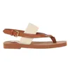 22S Luxo Moda Mulher Sandálias Flip-Flop Sandals Woody Flop Flop Calfskin and Canvas Black Genuine Calfskin Leathers 35-42