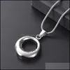 Pendant Necklaces Pendants Jewelry Urn Necklace For Womenmen Circle Of Life Cremation Ashes Love Dhiwz