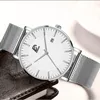 腕時計2022ファッションメンズミニマリストウォッチ豪華なステンレス鋼メッシュベルトクォーツクォーツメンビジネスカレンダーリロJ