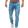 Men's Jeans Denim Pants Streetwear Athletic Summer Drawstring Fashion Multi Pockets Ankle Tied JeansMen's