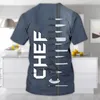 Camiseta de moda Nombre personalizado Chef Master Chef 3D Impresión Hombres Summer Summer Unisex Unisex Casual Sports Tshirt DW19 220520