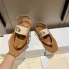 Beroemde Roze Designer Canvas Slippers Womens Sandalen Woody Mule Flat Sandels Slides Dames Chole Shoe Beach Coat Sandalias Luxe Vrouw Sandalies Maat US 9 9.5 10 41