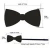 Hi-Tie Classic Black Bow Ties for Men 100% Silk Pré-attaché Bow Tie Pocket Square Couffe de bouffée