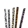 50/pack 9 Inches Reusable Plastic Drinking Straws Fit for Mason Jars Tumblers Heart Camo Leopard Print