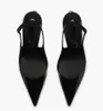 Pompe de robe de mariage pour femme SANDALE marques de luxe chaussures lollo escarpins à bride de sandale de 75 mm Cuirs polis noirs bout pointu avec talons dc pop