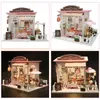 DIY Puppenhaus Miniatur Süße Schokolade Wartezeit Laden Puppenhaus Mit Möbeln Holzspielzeug Für Kinder Geburtstagsgeschenke