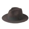 Brede rand hoeden 2 grote grootte 100% wol mannen voelden trilby fedora hoed voor heren top cloche panama sombrero cap 56-58 59-61 cm scot22