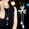 Подвесные ожерелья Choker Flower Женщины подвески цепь Long Kolye имитация жемчужина ювелирные изделия корейский воротник Mujer 2022pendant