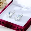 Hoop & Huggie Earrings With Big Stones Female Korean Large Crystal For Women Party Wedding Jewelry Accessories Gifts Girls KBE154Hoop
