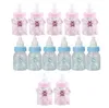 Butelki z pudełka na cukierki prezentowe Niedźwiedź do baby shower uprzejmy różowy niebieski dekoracja imprez