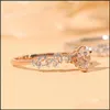 Gioielli anelli per matrimoni con tendenza alla moda con zircone cristallino per le donne un anniversario di San Valentino G DHJNT