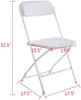 5 упаковок белый пластиковый складной стул Внутренний открытый портативный коммерческий сидень