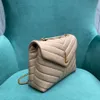 10A Top quality LOULOU small Quilted Y-shaped true leather bag designer Bags woman Shoulder handbag crossbody bag 23cm 494699 luxury chain bagss With box Y004
