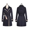 Printemps automne Trench manteaux femmes mince Double boutonnage dames Trench manteau longues femmes coupe-vent grande taille pardessus Femmino 220812