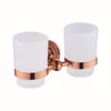 Bath Accessory Set Europe Wall Hanging Towle Ring Antique Rose Gold Bathroom Hardawre Accessories Round Base Polished Solid Brass ShelfBath
