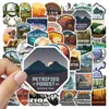 50pcs/set poster Small waterproof Skateboard stickers Famous country parks travel Attractions For notebook laptop bottle Helmet car sticker PVC Guitar Decals