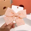 2022 New Fashion Sweet Girl Beautiful Colorful Stripe Fabric Bow Duckbill Clip Accessori per capelli per forcine per bambini coreani