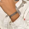 Chunky Chain Link Armband för kvinnor Hip Hop Gold Color Minimalism Charm Armband Uttalande Trendiga smycken Partihandel