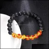 حبات فضفاضة أخرى 6/8/10mm arex onyx onyx طبيعية لصنع سوار الإبرة الحجرية المستديرة DIY