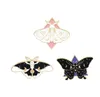 Moth Butterfly Enamel Pins Custom Moon Phase Brooch \ Bag Clotes Lapel Pin Gothic Badge Jewelry Gift