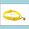 Easy Wear Cat Dog Collar met Bell Verstelbare Gesp Puppy Pet Supplies Accessoires Kleine schip Drop Levering 2021 Collars Riemen Huis Gar