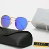 Designer Zonnebril Merk UV400 Brillen Metalen Gouden Frame Zonnebril Mannen Vrouwen Spiegel Zonnebril Polaroid Glazen Lens Met Box238o