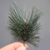 10pcs人工植物松の針クリスマスツリーガーランドリース装飾DIY混合枝クリスマスオーナメント装飾用品L220708