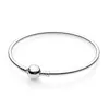 Classic Designer Ball Clasp Bangle Bracelet Authentic 925 Sterling Silver Women Grils Party Gift Gift With Box Pox for Pandora Charms