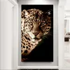 Malarstwo zwierząt płótno Lion Lopard Plakat Olej Plakat Pokonek Wewnętrzny pokój wnętrza Office Sypialnia Dekoracja ściany